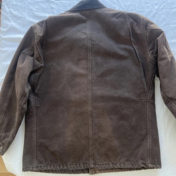 Carhartt Brown Chore Coat  Corduroy Collar XL Tall Blanket  Lined - Picture 9 of 10